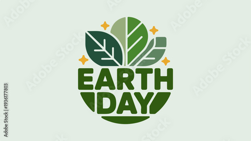 Earth day vector illustration with green leaves and eco friendly message symbolizing environmental conservation and sustainability perfect for eco conscious designs