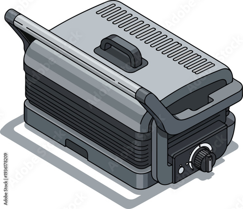 Vintage compact toaster sandwich maker appliance portrait.