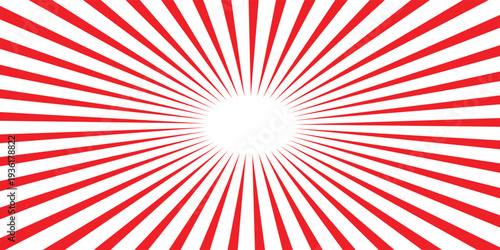 red Sunburst for the background. flag of japanese. The rising sun. vector.