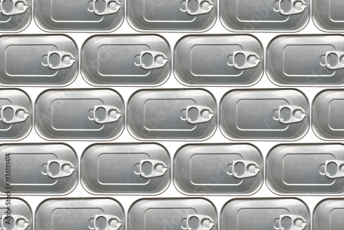 Large group square tin cans