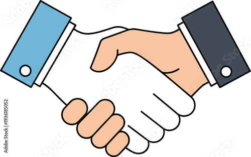 Business handshake partnership agreement collaboration deal teamwork cooperation trust corporate relationship support negotiation concept icon illustration isolated background