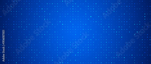 Blue glowing square pixel pattern. Dark navy mosaic texture backdrop. Abstract neon technology grid wallpaper. Vector modern business, science, healthcare, medicine, presentation background