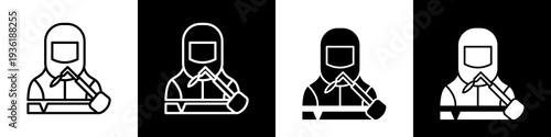 Welding black and white icon design concept