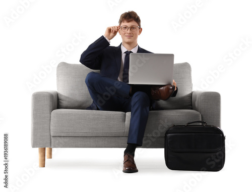 Redhead young businessman w...