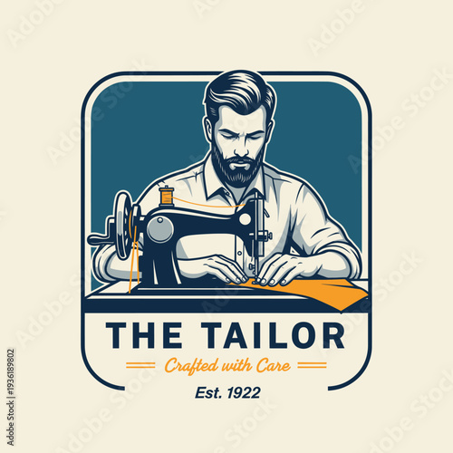 Skilled tailor working diligently on a sewing machine crafting garments with precision and care.