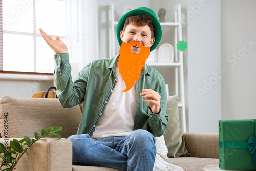 Redhead young man in leprec...