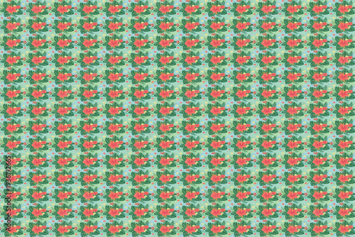 Tropical and floral pattern for textile designs.