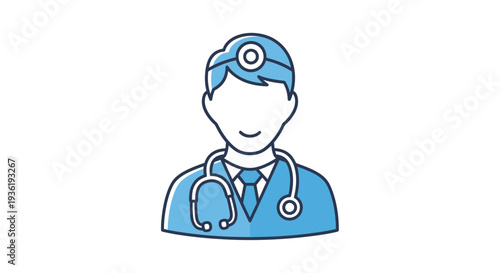 Doctor with Stethoscope around Neck Illustration.