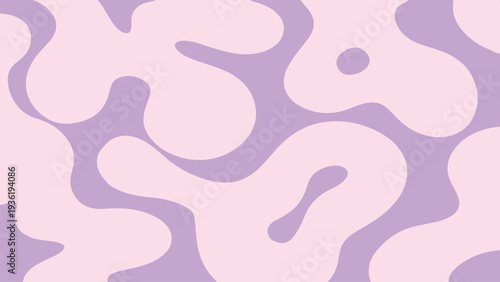 Abstract Purple Pattern Illustration with Shapes and Curves