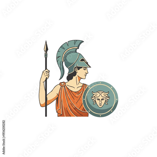 Ancient warrior illustration ...