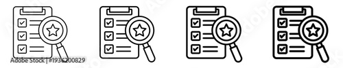 Evaluation Form  Icon Set Different Style Collection