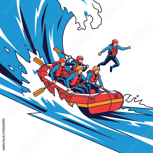 Rafting Adventure: Team Survives Big Wave, One Falls Out