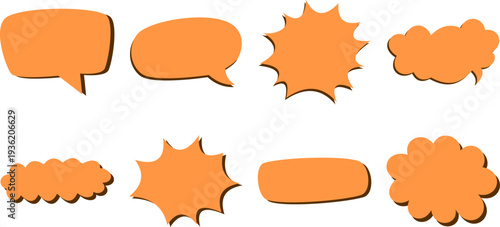 Solid Color Speech Bubble Shapes
