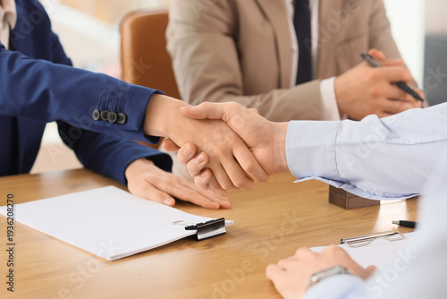 Business mediator with clie...