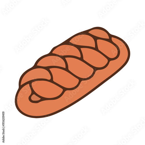 Braided Challah Bread Icon