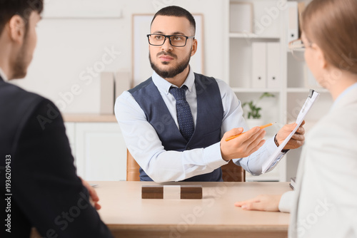 Male business mediator work...