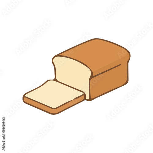 Sliced White Bread Loaf Icon