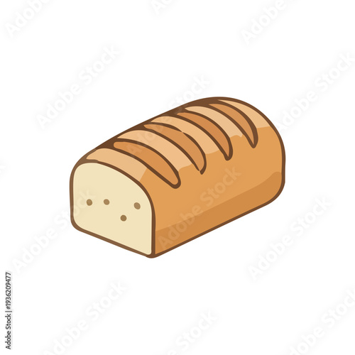 Cartoon Loaf of Bread Icon