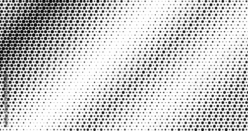 Black Halftone Dot Diagonal Gradient Vector