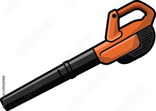 Leaf blower vector on white background.