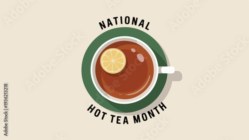 National Hot Tea Month Logo