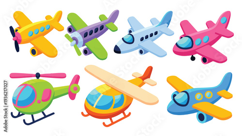 set of colorful toy cars