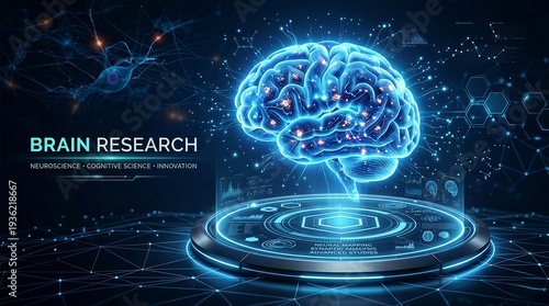 Brain. Low poly abstract digital human brain. Neural network. IQ testing, artificial intelligence virtual emulation science technology concept. Brainstorm think idea. 3D polygonal vector  ai