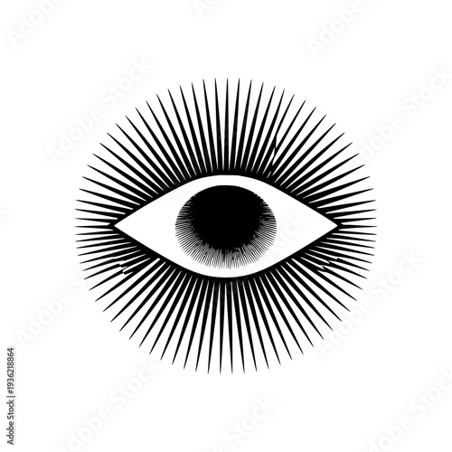 Eye of providence vector graphic all seeing eye design illuminati symbol mystical eye spiritual art drawing 100