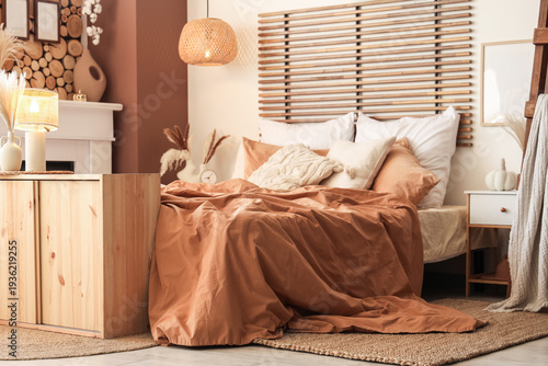 Interior of modern bedroom ...