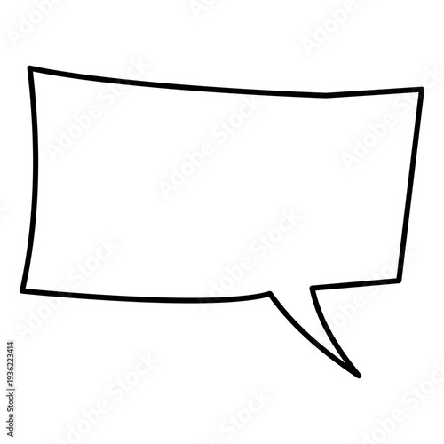 Outline rectangular chat box