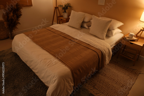 Interior of dark room with ...