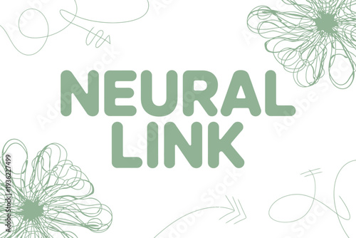 Abstract neural network visualization with organic floral elements and connection concept