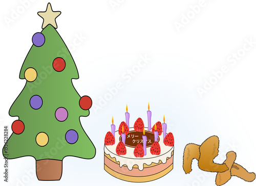 gingerbread man with christmas tree