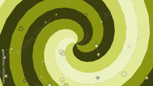 Hypnotic spiral background with glowing dots and lines for abstract visuals
