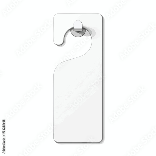 Modern White Plastic Price Tag with Hang Hole for Retail Displays