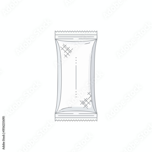 Minimalist Design of a Single Cover Snack Bar Package Illustration