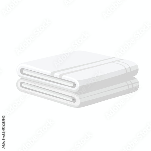 Stack of Fresh White Towels for Spa Hospitality or Home Use