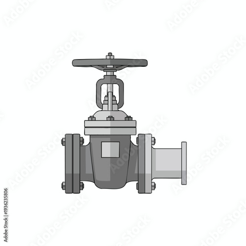 Industrial Valve with Handle and Pipe Fitting for Fluid Control
