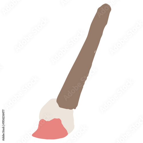 絵筆のイラスト 芸術の秋や図工のお便りに使える11月園だよりシンプル手描き素材シリーズ