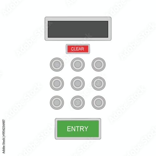 Secure Keypad with Clear and Enter Buttons