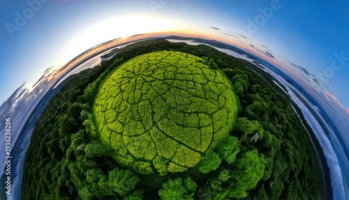 Green Earth - A Panoramic View of Natures Beauty and Sustainability.