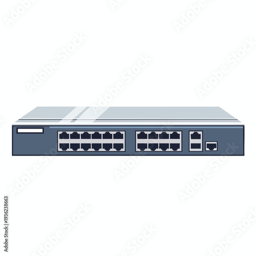 Modern Network Switch Device for IT and Networking Solutions