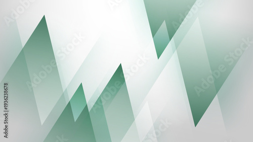 Clean professional design with teal and green transparent triangles for eco-friendly tech or business branding