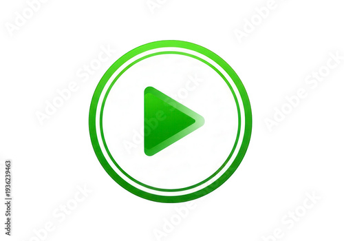 Free Download Green play button icon for video or music playback - GFXLoad