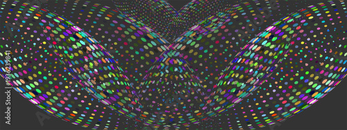 halftone gradient frame. Round pop art glitter border backdrop. dotted pattern background. confetti wallpaper for banner, poster, flyer, party decor, presentation. Vector iluslator desgn eps10