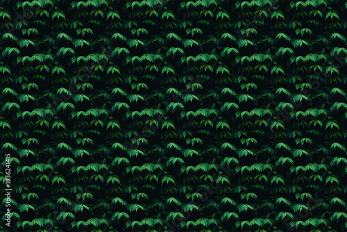 repeated green leaves pattern background