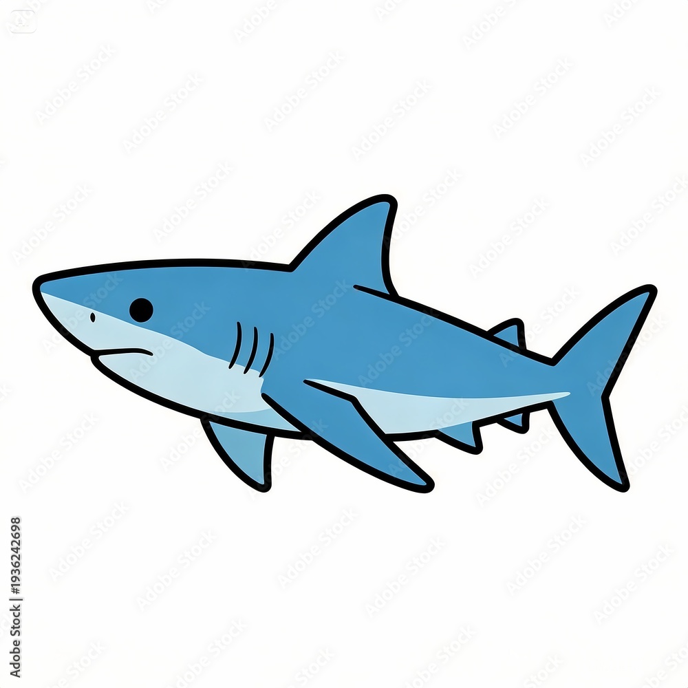 Fototapeta premium shark vector illustration