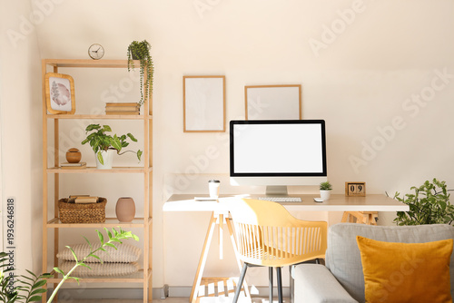 Interior of light office wi...