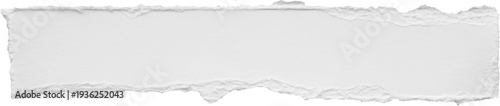 White ripped paper torn edges strips isolated on black background