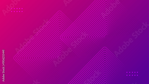 Elegant magenta and purple abstract background with concentric linear rhombus shapes for creative digital design